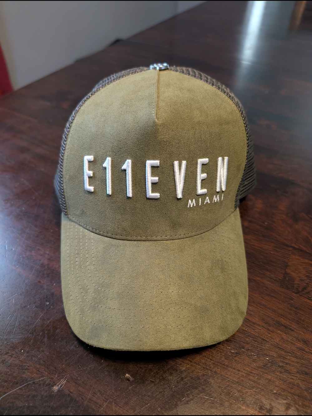 E11even Miami Olive Trucker Hat, Limited Edition, NWOT